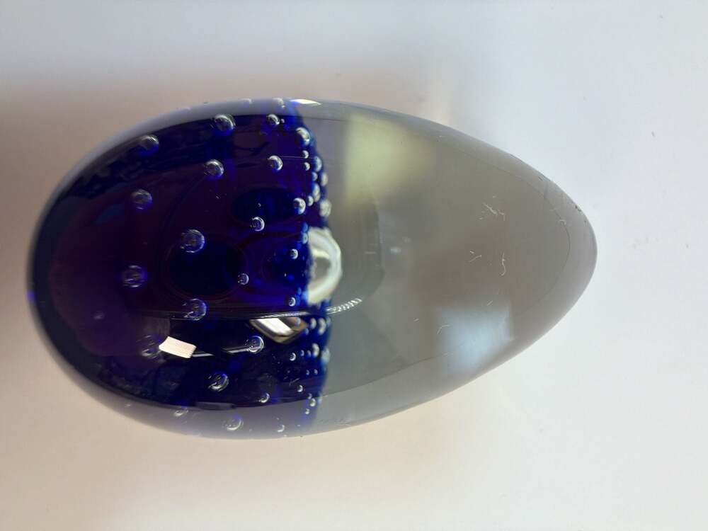 Art Glass Paperweight 1988 MSH‎ Mount Saint Helen Signed Controlled Bubbles VTG - Picture 3 of 5